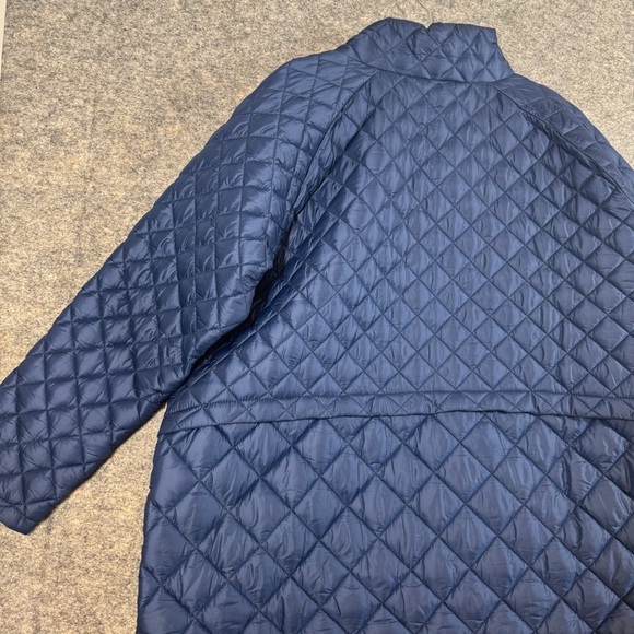 Athleta Navy Blue Quilted Whisper Featherless Jacket Full Zip  Coat - Picture 13 of 14